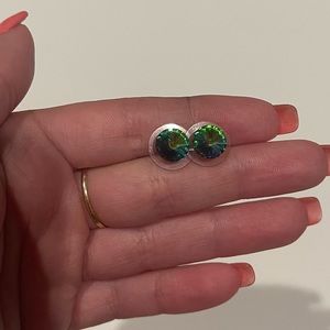 Multicolored jewel stud earrings